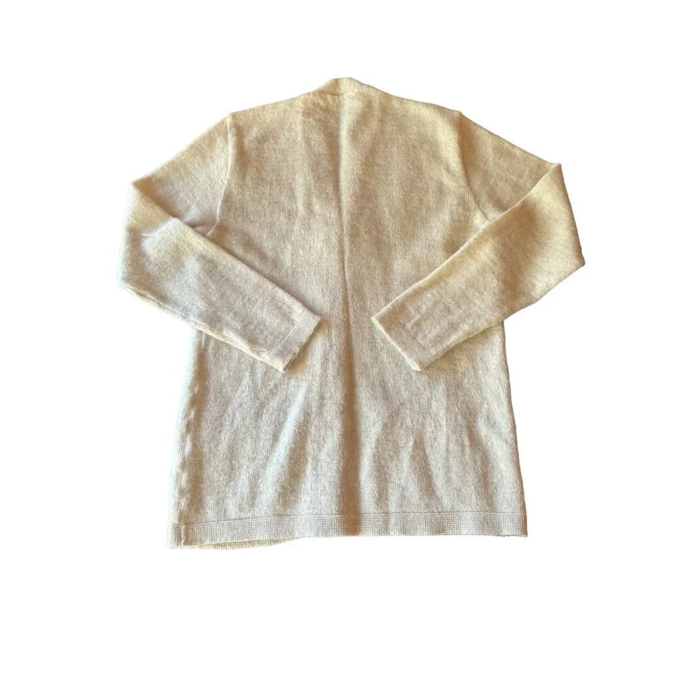 Anibal Baltra‎ Cream Alpaca Cardigan Sweater Size Medium